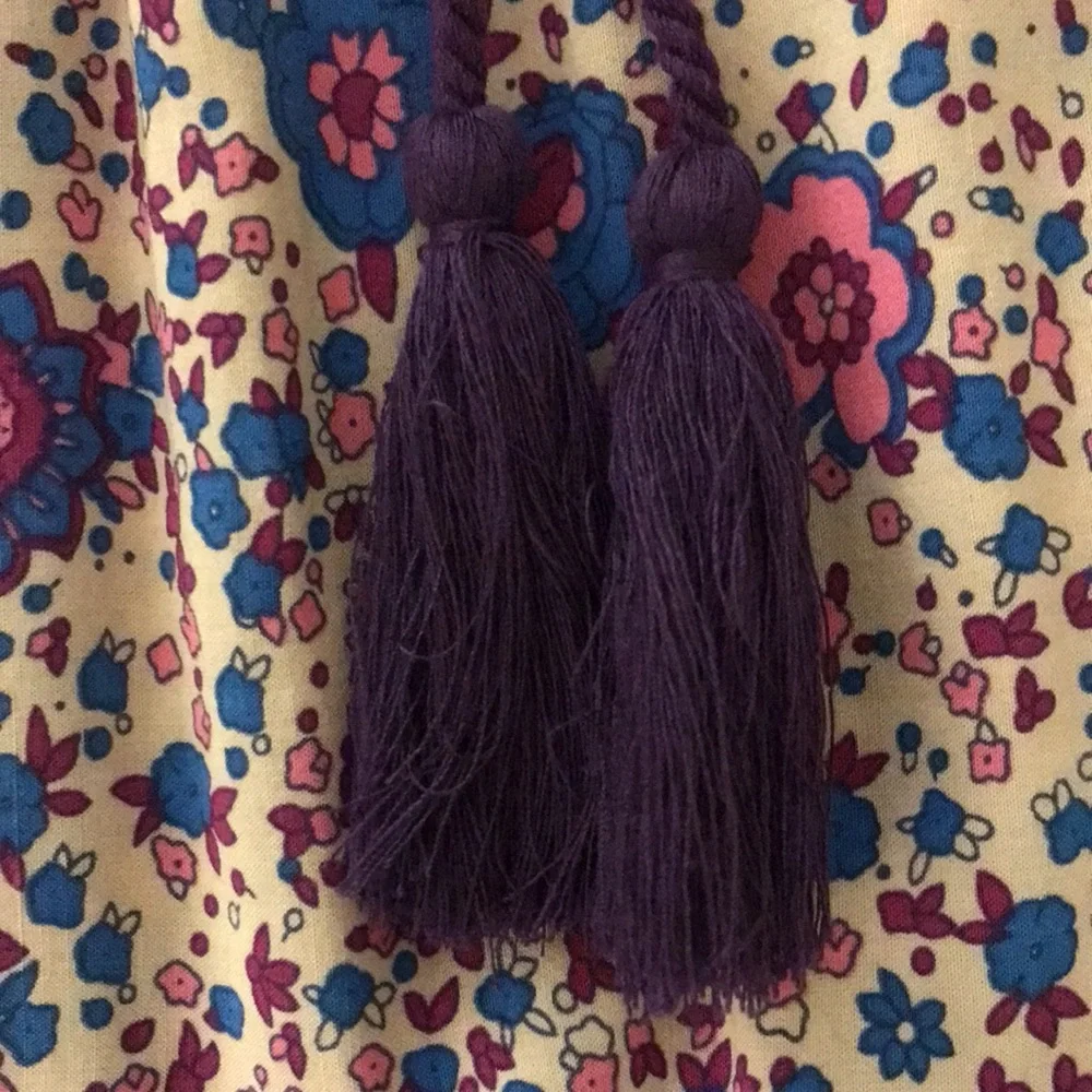 New R. Vivimos Spring Bohemian Patchwork Print Midi Dress Blue Cream Pink … - Picture 10 of 14